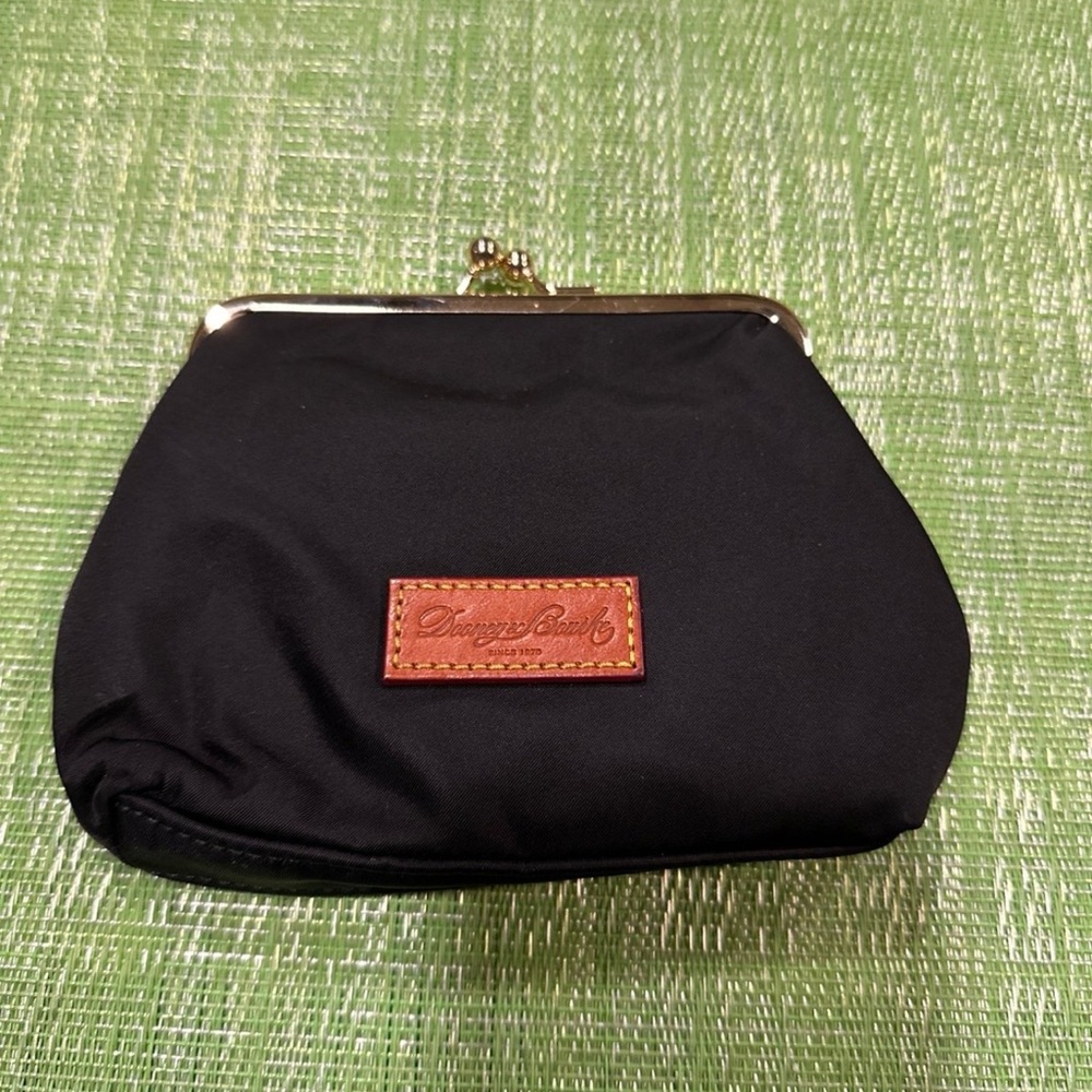 Dooney & Bourke Nylon Black Kiss Lock Coin Purse